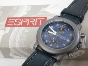 電池新品 稼働品 エスプリ クロノグラフ メンズ腕時計 ギャランティ 箱付き 90s Vintage ESPRIT Timewear Chronograph ES1352