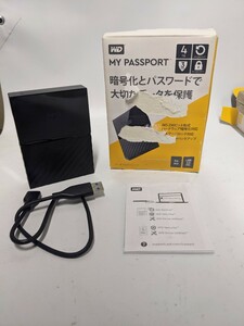 WD HDD 外付けHDD ハードディスクドライブ　WDBYFT0040BBK-WESN 4TB　WesternDigital　フォーマット済み　0331-5