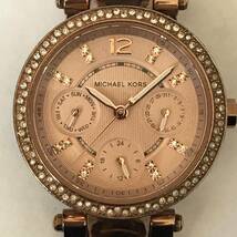 マイケルコース　MICHAEL KORS　 腕時計 　MK5841　 ウォッチ　 べっこう柄 　ピンクゴールド 　クォーツ 　ラインストーン_画像1