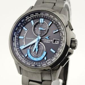 状態良好 CASIO OCEANUS カシオ オシアナス OCW-T2500B-1AJF 電波ソーラー 腕時計 メンズ ブラック