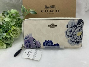 コーチ COACH 長財布 財布 レディース 花柄 プレゼント 贈り物 ギフト シグネチャー ロング ジップ 新品 未使用 ファッション C6656 C174