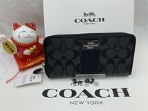 コーチ COACH 長財布 財布 メンズ プレゼント 贈り物 ギフト 誕生日 記念日 ブランド シグネチャー ロング ジップ F54630 C041_画像1