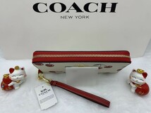 コーチ COACH 長財布 財布 チェリー さくらんぼ ジップ ブランド 誕生日 記念日 ブランド 大容量 新品未使用 ファッション CF406 A163_画像5