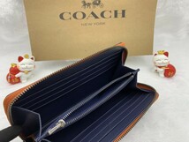 コーチ COACH 長財布 財布 シグネチャー アコーディオン ウォレット 贈り物 ギフト ロング ジップ ファッション 新品 未使用 F8202 A199_画像9