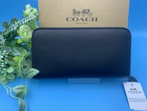 コーチ COACH 長財布 財布 ブラック ホワイト プレゼント 贈り物 ギフト ロング ジップ ファッション ブランド 新品 未使用 F54000 A111_画像3