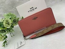 コーチ COACH 長財布 財布 レディース ピンク プレゼント 贈り物 ギフト シグネチャー ロング ジップ 新品 未使用 ファッション CK427 C206_画像2