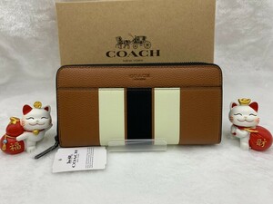 コーチ COACH 長財布 財布 レディース メンズ プレゼント 贈り物 ストライプ ロング ジップ 新品 未使用 ファッション F75395 A299