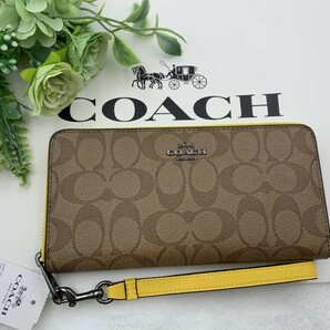 コーチ COACH 長財布 財布 レディース シグネチャー ロング ジップ 誕生日 ブランド 大容量 ファッション 新品 未使用 C4452 A068