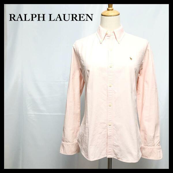 RALPH LAUREN ラルフローレン 長袖 シャツ サーモンピンク L