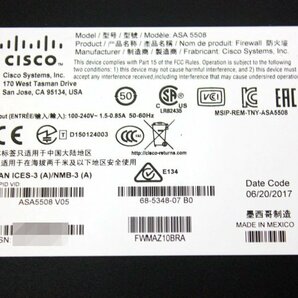 Cisco ファイアウォール FirePOWER Services 2台セット●ASA 5508-X 中古の画像5