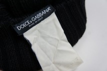正規 DOLCE＆GABBANA ドルチェアンドガッバーナ ビーニー キャップ ニット帽 本物 ブラック黒304O_画像5