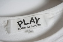 国内正規 PLAY COMME des GARCONSプレイ コムデ ギャルソン Tシャツ黒ハート AD2013 AZ-T088 本物 白1104N_画像3