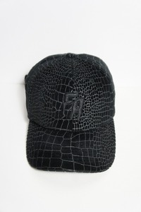 美品 FUCKING AWESOME ファッキンオーサム CROC VELOUR 6 PANEL STRAPBACKクロコダイル ベロア キャップ 帽子 黒310O