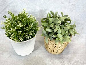 【福岡】インテリア雑貨 人工観葉植物 セット◆IKEA◆白W175 H220◆茶W220 H230 D90◆モデルR展示品◆TS6728_Ts