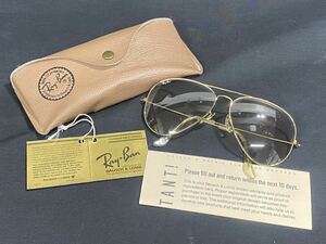 【1円〜】Ray-Ban レイバンB&L USA vintage Gradient brown. サングラス　ケース付き　0318-31(6)