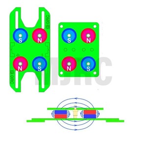 マグネット式ボディマウント&ライト接点ユニット 即決 送料無料 磁石付き ステルスマウント TT01 TT02 タミヤ YD-2 2駆 イーグル の画像6