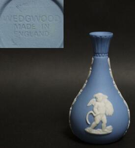 【寂】イギリス製 ウェッジウッド WEDGWOOD 花瓶 花入 壷 飾壺 ミニチュア / 花器 茶道具 3C1110 ■