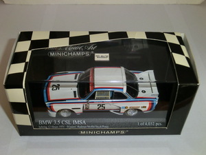 ミニチャンプス１／４３　ＢＭＷ３．５ＣＳＬ　ＩＭＳＡ　Sebring12Hours1975