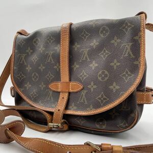 1円 Louis Vuitton ルイヴィトン ソミュール30 ショルダーバッグ モノグラム レザー レディース メンズ M42256 AR0934