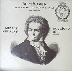 【優秀録音】名手リッチ&M.Virizlay ベートーヴェン ヴァイオリンとチェロのための３つのデュオ 世界初録音 英EMBER ECL9008