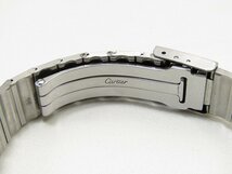 1円スタート 動作未確認 CARTIER カルティエ サントスオクタゴンLM クォーツ SS×YG 白文字盤 腕時計 電池 ケース・保証書付き_画像9