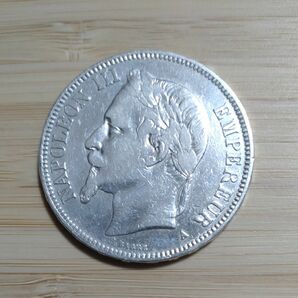 フランス銀貨　ナポレオン3世　1869