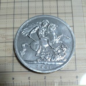 ジョージ6世　クラウン白銅貨　1951