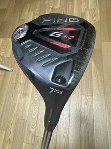 　中古美品　名器 PING G410 7W 20.5°フェアウェイウッド７番 純正シャフト173-65frexS　GolfPridePLUS4　