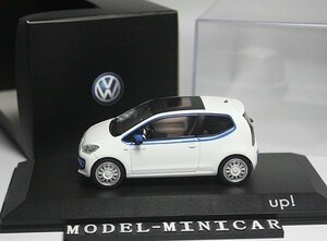 ▲純正 VW特注 1/43 Volkswagen UP 白青 新品