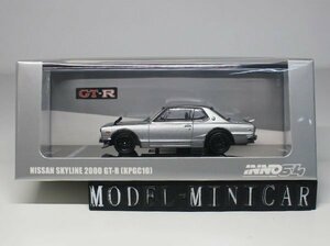 ▲INNO 1/64 NISSAN SKYLINE 2000 GT-R (KPGC10) Silver IN64-KPGC10-SIL 新品