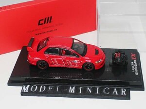 ▲超希少！Engine Edition！CM 1/64 ランサーエボリューション Mitsubishi Lancer EVO IX 9 Rallyart 赤 新品