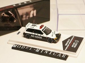 ▲超希少！INNO 1/64 HONDA CIVIC EF9 バイバイポリス ノーグッドレーシング イノモデル 環状JDM No Good Racing 大阪オートメッセ