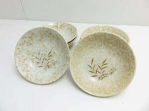 ☆保管品 未使用 美濃 志野焼 桔梗 深皿 6客セット 富貴 酒屋 景品