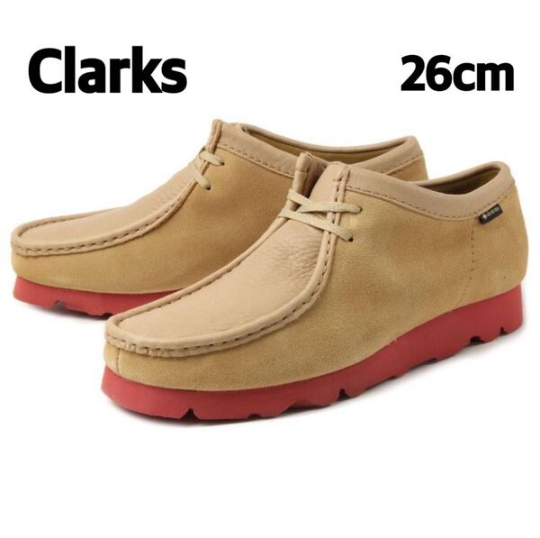 Clarks クラークス WALLABEE GTX ワラビー ゴアテックス 26cm メンズ men's ブーツ 防水 ベージュ