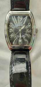GRANDEUR グランドール 大きい文字盤の腕時計 黒