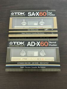 未開封 TDK AD-X60 SA-X60 2本セット ハイポジションノーマルポジション 