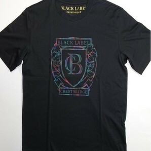 ブラックレーベル クレストブリッジ  丸首  半袖  Tシャツ 黒  定価 18700円  109  Lサイズ  ⑬の画像1