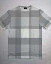 ブラックレーベル　クレストブリッジ　　チェック柄 　丸首Tシャツ 　定価19800円 　117　 Lサイズ 　　27_画像1