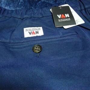  VAN JAC  店舗限定 VANロゴストレッチイージーチノパンツ ネイビー L  新品未使用  アイビー トラディショナルの画像1