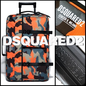 新品99,000円【 DSQUARED2 ディースクエアード 】23SS/CERESIO 9 TROLLEY/カモフラージュ柄/3WAYキャリーバッグ/スーツケース/H