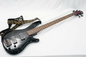 13★【ジャンク品】Ibanez/アイバニーズ エレキベース ブラック 動作未確認 現状渡し 社外品ソフトケース付★453N7/1b*