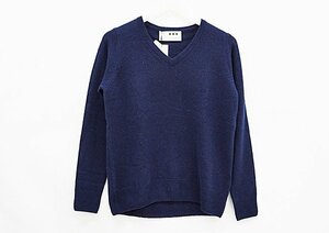 ◇新品同様【three dots スリードッツ】カシミヤニット ネイビー SMALL