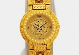 ◇ジャンク【GIANNI VERSACE ジャンニ ヴェルサーチ】メデューサ コインウォッチ クォーツ腕時計