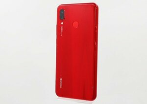 ◇美品【HUAWEI】nova 3 128GB SIMフリー PAR-LX9 スマートフォン レッド