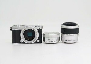 ◇美品【ニコン】Nikon 1 J5 ダブルズームレンズキット ミラーレス一眼カメラ シルバー