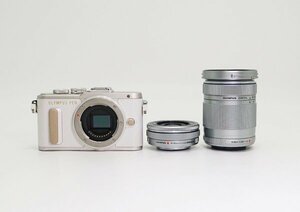 ◇【オリンパス】OLYMPUS PEN E-PL8 EZダブルズームキット ミラーレス一眼カメラ ホワイト