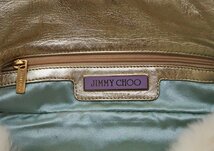 ◇【JIMMY CHOO ジミーチュウ】ファー ビジュー ハンドバッグ_画像5