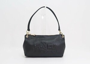 ◇【COACH コーチ】レザー ショルダーバッグ 33521 ブラック