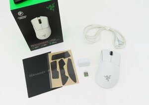 ◇美品【RAZER レイザー】DeathAdder V3 Pro ゲーミングマウス RZ01-04630200-R3A1 USBマウス ホワイト