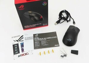 ◇美品【ASUS エイスース】ROG GLADIUS III ワイヤレスゲーミングマウス USBマウス ブラック